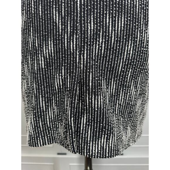 Banana Republic Black White Tweed Striped Sheath Long Sleeve Cocktail Dress Sz 0 - Picture 10 of 15